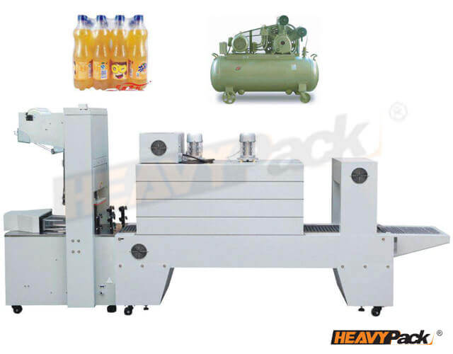 Mesin Automatic Sleeve Wrapper + Mesin Penyusut Film PE Film Shrink Tunel Pengemas Buku, Kotak HP, Kaleng BZJ5038B with BSE5040A